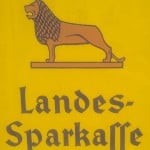 Emaille-Schild der Braunschweigischen Landessparkasse, das bis 1970 an jeder Niederlassung prangte. Foto: BLSK
