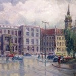 Gemälde der alten Staatsbank an der Dankwardstraße. Foto: BLSK