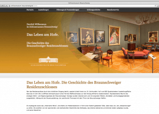 Die Startseite des Internetauftritts des Schlossmuseums.