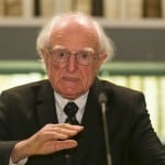 Der Historiker Professor Dr. Hans-Ulrich Wehler bei seiner Dankesrede in der Herzog August Bibliothek Wolfenbüttel. Foto: Peter Sierigk