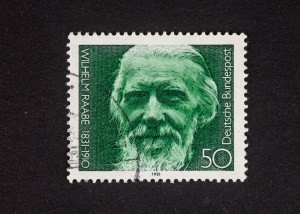 Wilhelm Raabe, 150. Geburtstag 1981, 50 Pfennig, Repro: Peter Sierigk