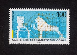 Technische Universität, 250. Gründungsjubiläum 1995, 100 Pfennig, Repro: Peter Sierigk