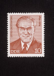 Otto Grotewohl, Verdienstvolle Persönlichkeiten der deutschen Arbeiterbewegung 1974 DDR, 10 Pfennig, Repro: Peter Sierigk