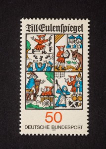 Till Eulenspiegel, 625. Todestag 1977, 50 Pfennig, Repro: Peter Sierigk