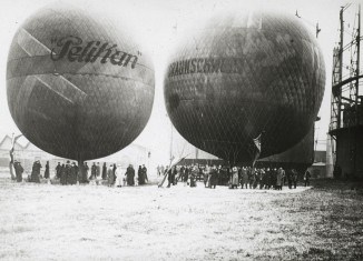 Ballonstart am Gaswerk in Braunschweig (27.10.1912)