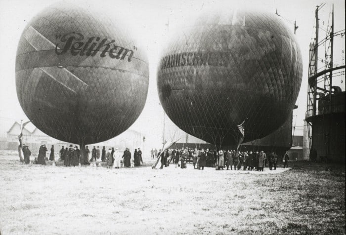 Ballonstart am Gaswerk in Braunschweig (27.10.1912)