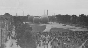 Ballonstart auf dem Kl. Exerzierplatz in Braunschweig (29.08.1931)