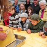 Vor dem Schleudern müssen die geschlossenen Waben mit einer Spepzialgabel geöffnet werden. Foto: Andreas Greiner-Napp
