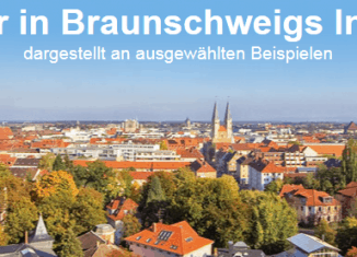 Die Silhouette Braunschweigs führt in die Internetseite ein.