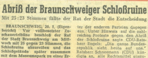 Bericht über die Abstimmung zum Abriss 1960. Screenshot: meyermedia