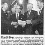 1994 der Artikel zur Gründung auf der Titelseite der Braunschweiger Zeitung. Foto: STIFTUNG NORD/LB • ÖFFENTLICHE