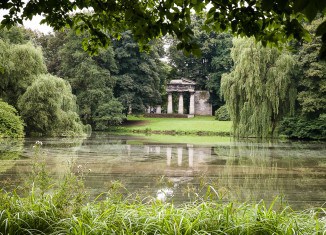 Blick über den Portikusteich in den Bürgerpark. Foto: Peter Sierigk