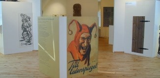 Blick in den Ausstellungsraum des Till Eulenspiegel- Museums in Schöppenstedt.