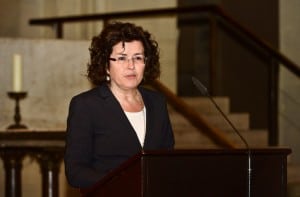 Gabriele Heinen-Kljajić, niedersächsische Ministerin für Wissenschaft und Kultur, sprach zur Begrüßung im Dom. Foto: Andreas Greiner-Napp