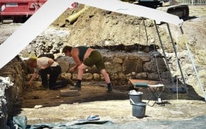 Die Archäologen sind auf gotische Grundmauern gestoßen. Foto: Andreas Greiner-Napp