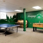 Wie in einem deutschen Partykeller: Die „Vereinigung Erzgebirge“ bietet in der Nähe von Philadelphia eine Anlage mit Clubhaus, Fußballplatz und Wochenendhäusern im Grünen. Foto Birte Hennigs