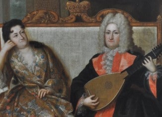 Das Schlossmuseum Braunschweig zeigt ein Porträt August Wilhelms mit seiner Ehefrau Elisabeth Sophie Marie.