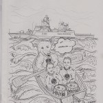 Titel des Liederheftes zum Herrenabend 2015 mit einer Karikatur von H. Höltje. Foto: Technikerverein