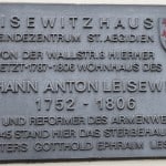 Informationstafel der Stadt am Leisewitz-Haus. Foto: meyermedia
