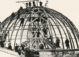 Bau der Rotunde des Braunschweiger Residenzschlosses. Foto: Buchumschlag