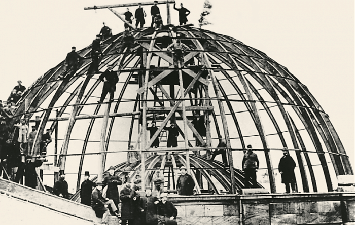Bau der Rotunde des Braunschweiger Residenzschlosses. Foto: Buchumschlag