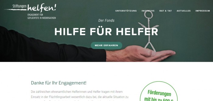 Die neue Website liefert Flüchtlingen wie Helfern wichtige Informationen und Tipps.