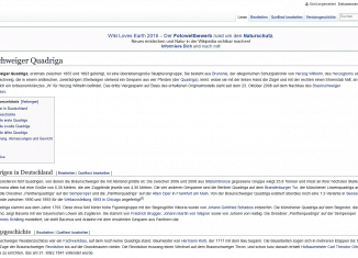 Der Wikipedia-Eintrag zur Braunschweiger Quadriga von „Brunswyk". (Screenshot)