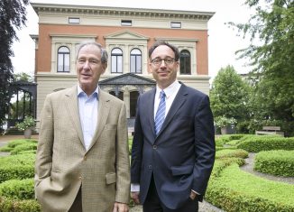 SBK-Präsident Dr. Gert Hoffmann und SBK-Direktor Tobias Henkel (rechts). Foto: Peter Sierigk