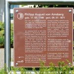Infotafel zu Philipp August von Amsberg. Foto: meyermedia