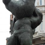 Thema des Ringerbrunnens ist der Kampf zwischen Herkules und Antäus. Foto: Thomas Ostwald