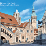 Der Löwe steht seit 850 Jahren vor der Burg. Screenshot: Merian