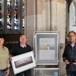 Theaterpädagogin Gerda Raudonikis, Pastor Henning Böger und Fotograf Uwe Brodmann