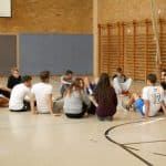 Die Praxisklasse 10 der Hauptschule Pestalozzistraße beim Sportunterricht. Foto: HS Petsalozzistraße