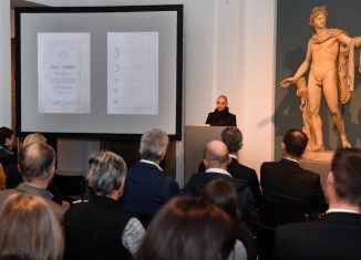 Autor Christian Lechelt während der Präsentation im Herzog Anton Ulrich-Museum. Foto: Andreas Greiner-Napp
