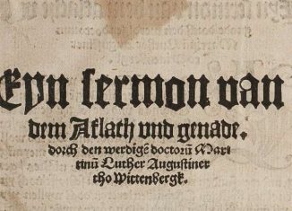 Ausschnitt von der Titelseite der Luther-Schrift „Sermon von Ablass und Gnade“. Foto: Ostwald