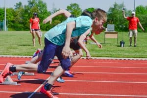 Auf die Plätze, fertig, los: Sprints über verschiedene Distanzen (50, 75 und 100 Meter) sind bei der 17. Auflage des Leichtathletik-Teamwettbewerb Pflicht. Foto: Andreas Greiner-Napp