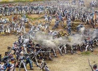 Mit Zinnsoldaten wurde in einem Diorama die Schlacht auf den Feldern von Hassenhausen nachgestellt. Foto: Museum Hassenhausen