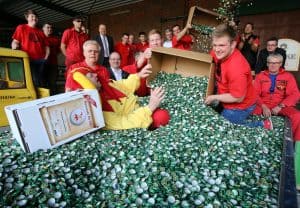 Die Brauerei Härke übergab dem Museum 2,2 Millionen Kronkorken, die zur Finanzierung der Umbauten beitragen. Foto: Henrik Bode