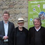Bernhard Knoblauch (Pastor der Klosterkirche Riddagshausen), Dieter Prüschenk (Projektleiter Braunschweiger Jakobsweg) und Martin Wrasmann (Stellvertretender Leiter des Seelsorgeamtes im Bistum Hildesheim) haben den Ökumenischen Pilgertag vorbereitet. Foto: Meike Buck