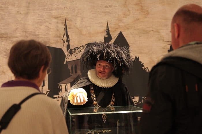 Mario Wenzel-Becker als Bürgermeister Jobst Kale im Braunschweigischen Landesmuseum. Foto: Meike Buck