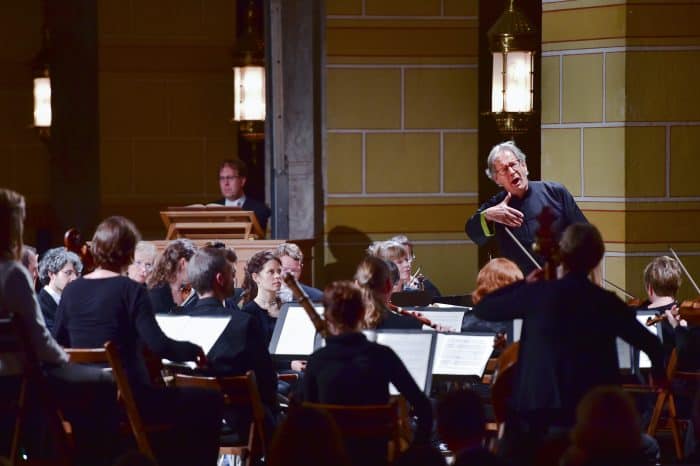 Sir John Eliot Gardiner und The English Baroque Solists bei einem früheren Soli Deo Gloria-Konzert im Kaiserdom zu Königslutter. Foto: Andreas Greiner-Napp