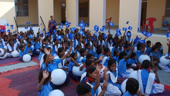 Zu den geförderten Projekten zählte auch die Mädchenschule in Mundia/Indien. Foto: Stiftungspartner GmbH