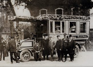 Der erste Büssing-Omnibus fuhr von 1904 an regelmäßig die Strecke Wendeburg-Braunschweig. Foto: Braunschweigische Landschaft