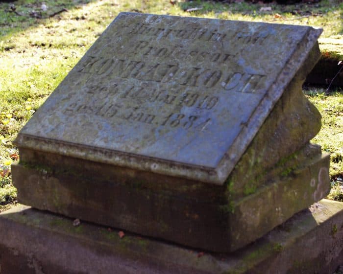 Der Grabstein von Konrad Koch auf dem St. Petri Friedhof. Foto: Thomas Ostwald