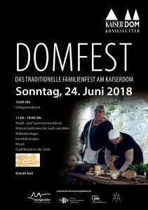 Das Plakat zum 38. Domfest. Foto: SBK