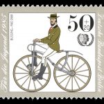 Büssings Fahrrad zierte 1985 eine Briefmarke der Deutschen Bundespost. Foto: Archiv