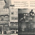 Postkarte von 1906 mit Eulenspiegelhaus und Eulenspiegelbrunnen. Foto: Archiv Thomas Ostwald