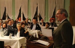 Henning Borek, Vorsitzender der Bürgerschaft Riddagshausen, begrüßte rund 200 Gäste im Landgasthaus „Grüner Jäger“. Foto: Bürgerschaft