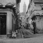 Blick von der Wilhelmstraße durch die Bockstwete zur Wendenstraße. Fotografie 1892 von J. Schombardt. Foto: Stadtarchiv Braunschweig
