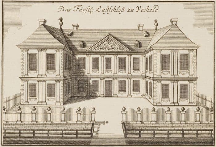Schloss Vechelde, Kupferstich von Anton August Beck, um 1760. Foto: Braunschweigische Landschaft